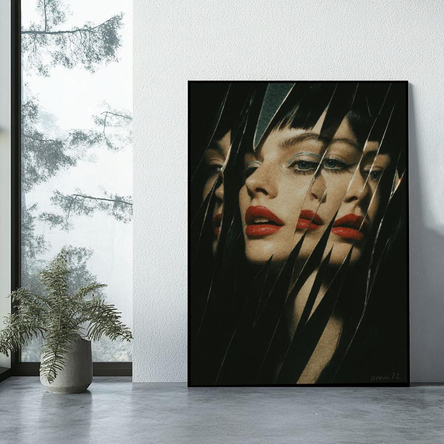Woman Broken Glass poster sfeerbeeld 1