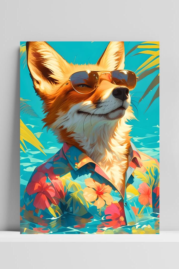 Vakantievos op 3mm aluminium dibond