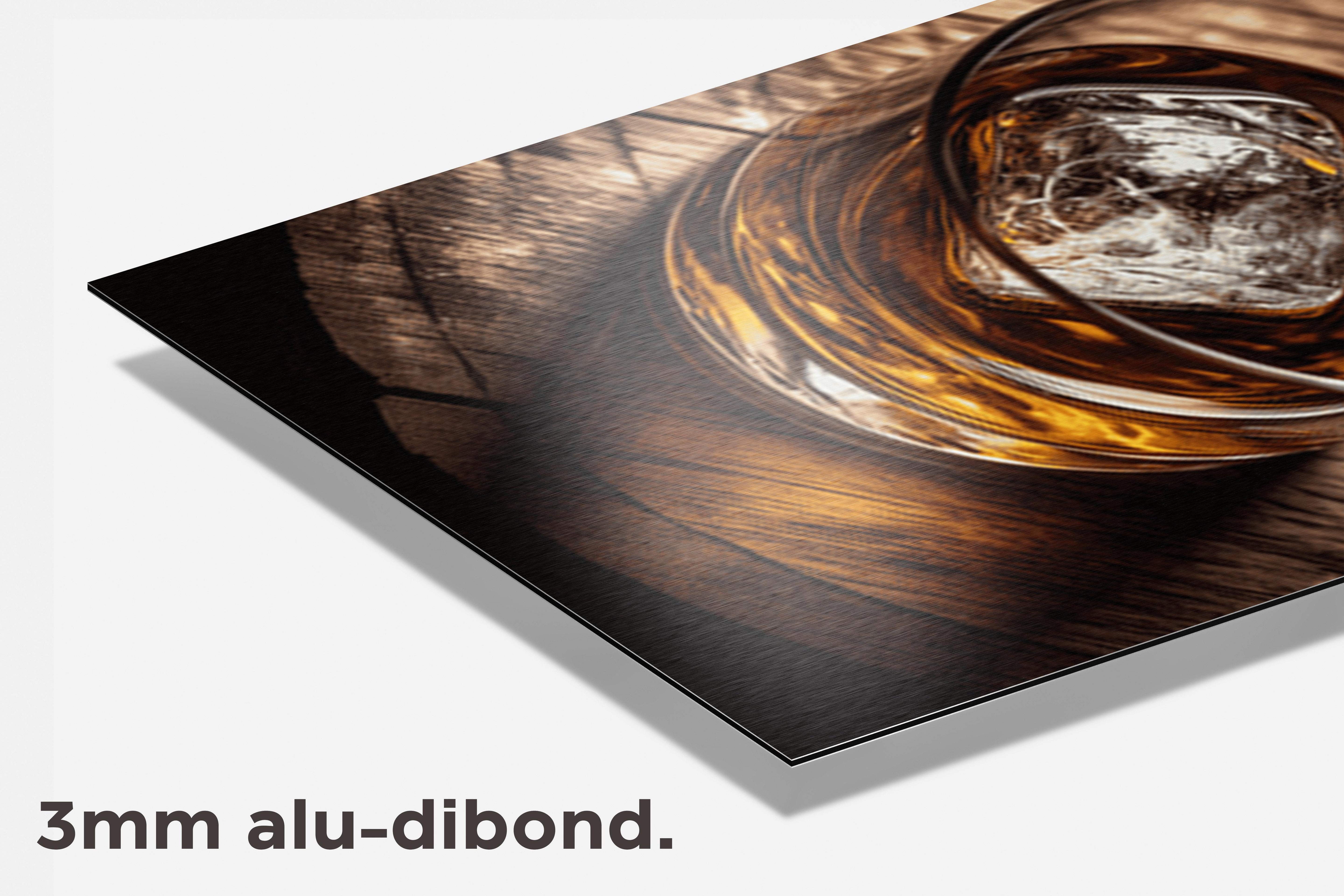 Whiskey Glas dibond detail