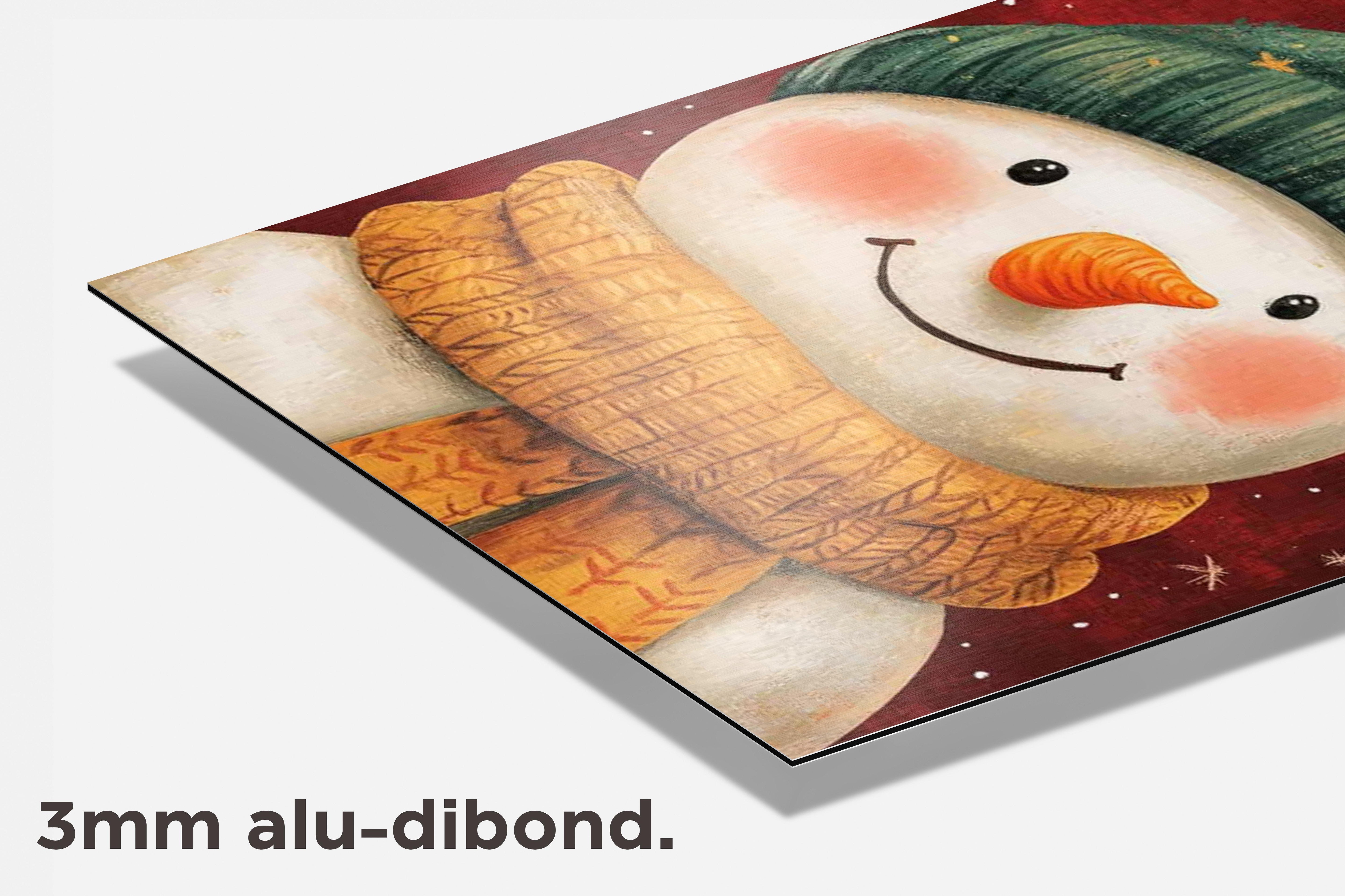 Sneeuwman Trui dibond detail