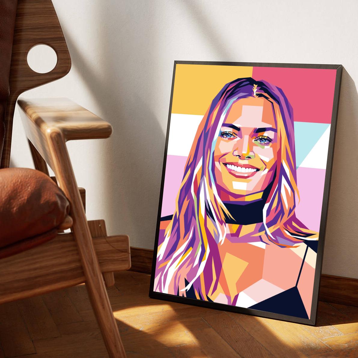 Margot Robbie Pop Art poster sfeerbeeld 1