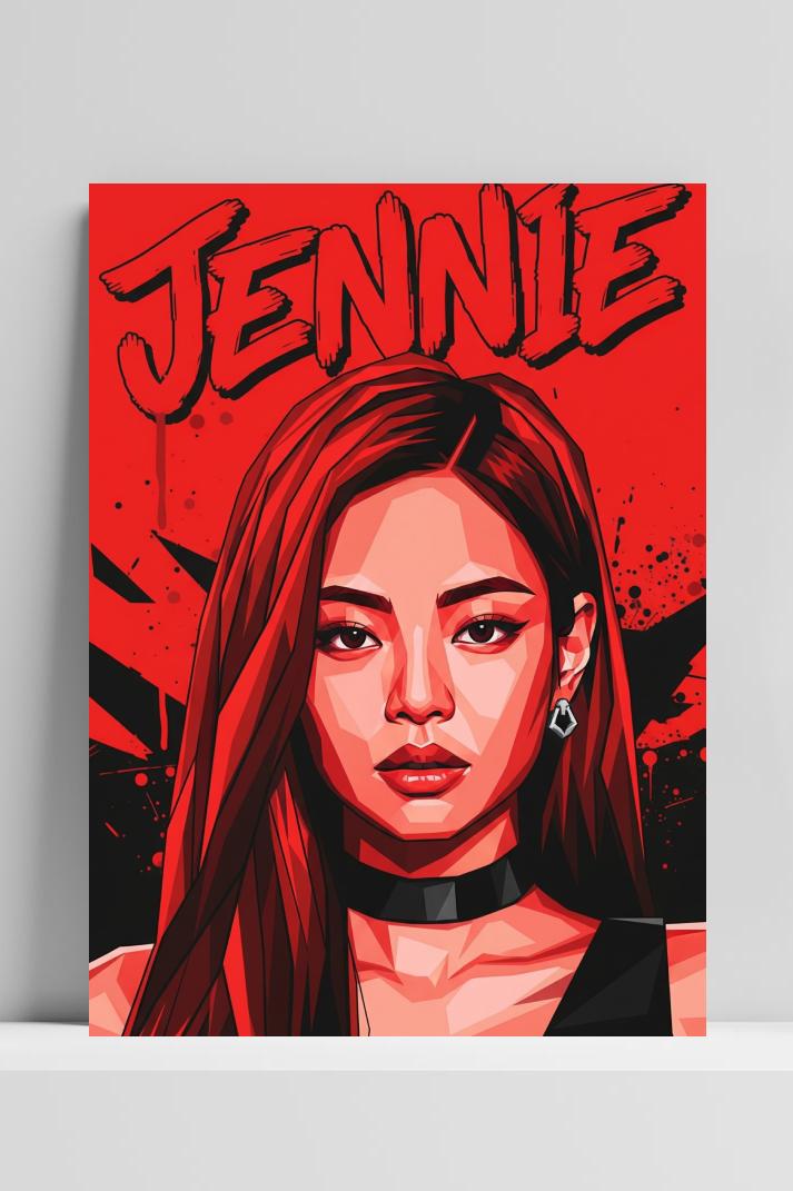 JENNIE BLACKPINK Pop Art poster van 25 Artstreet