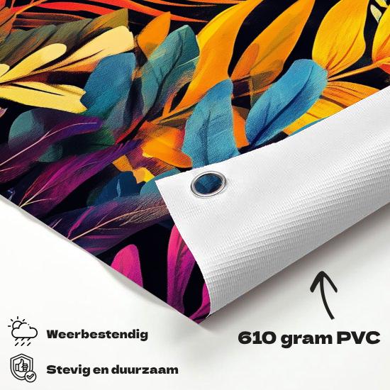 Tuinposter Tropische Planten materiaal-detail: 610 grams weerbestendig PVC-doek