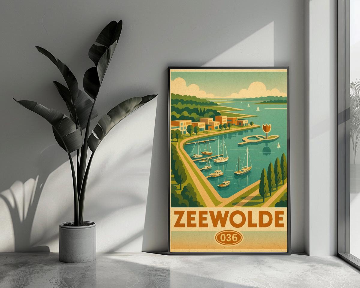 Zeewolde Netherlands Vintage Text poster van 25 Artstreet
