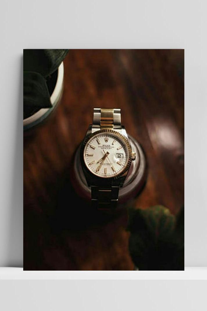 Rolex in Houder op 3mm aluminium dibond