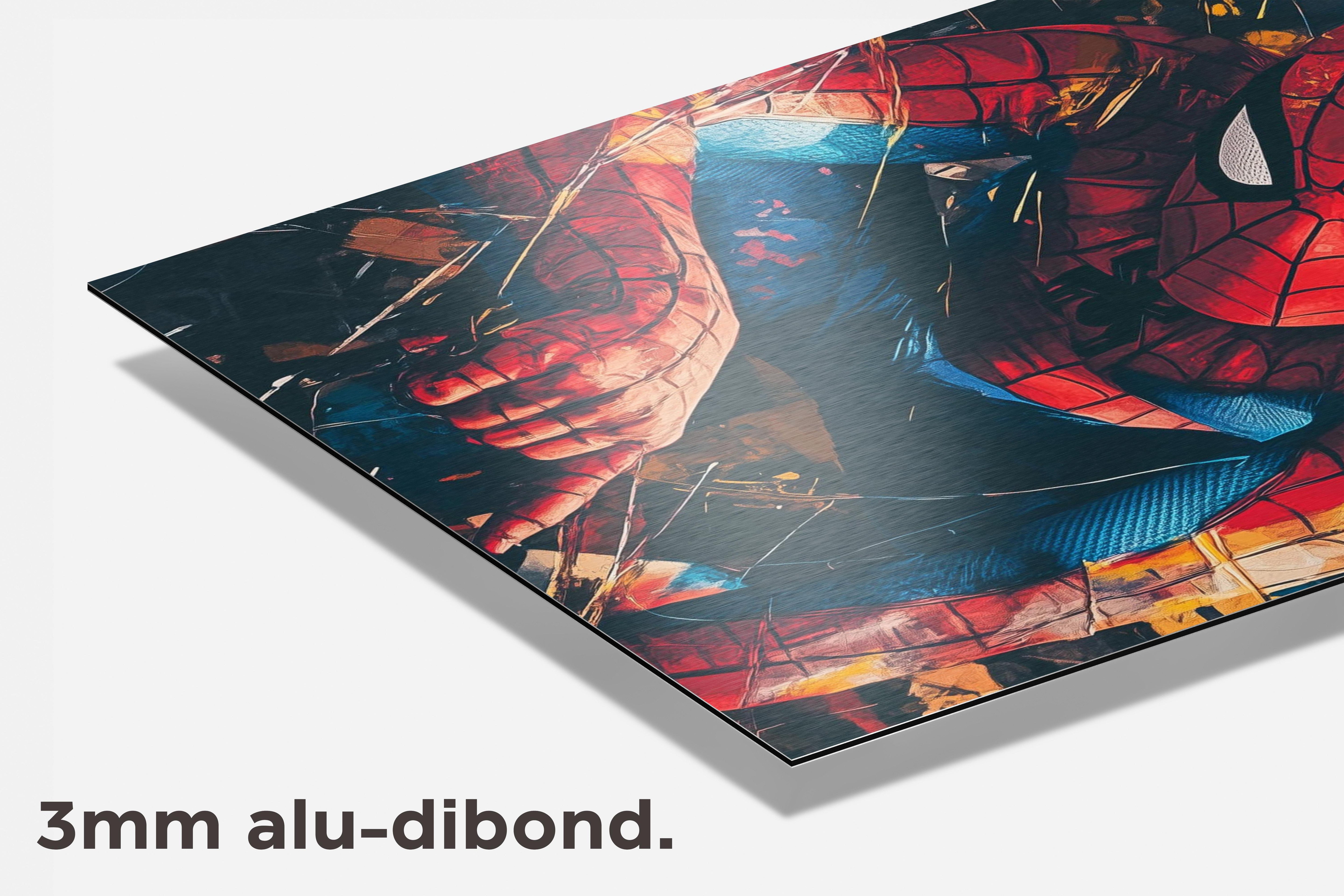 Spiderman dibond detail