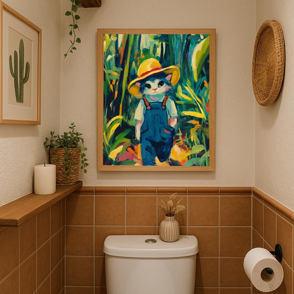 Cat Farmer Aquarel poster sfeerbeeld 2