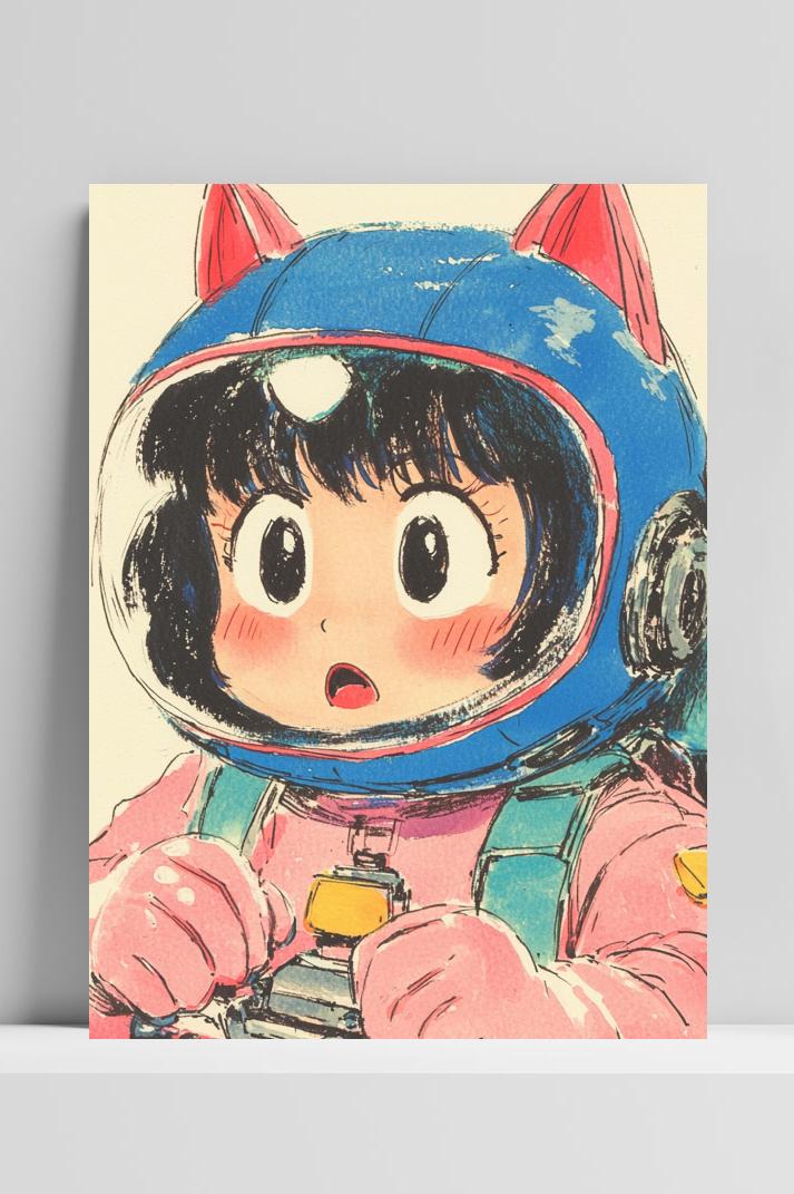 Anime Girl op 3mm aluminium dibond