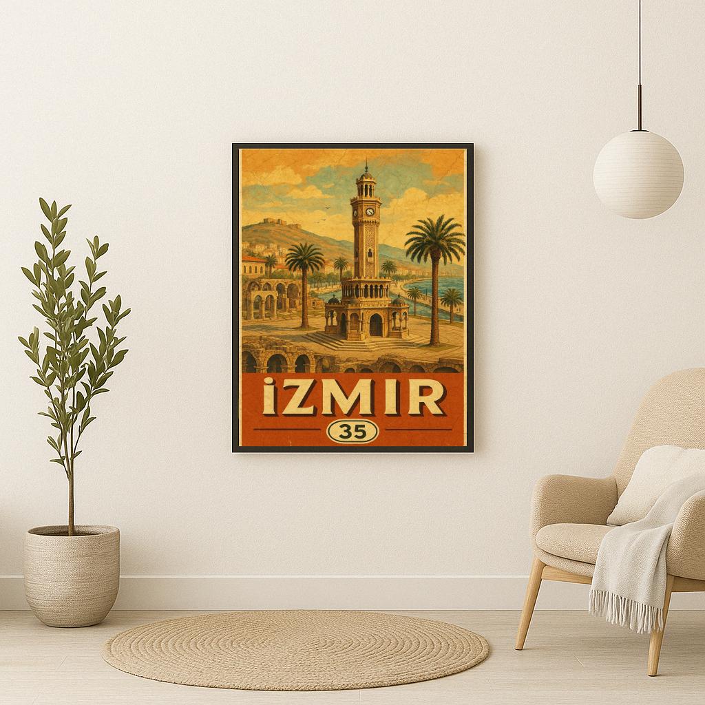 Izmir Turkey Vintage Text poster sfeerbeeld 2