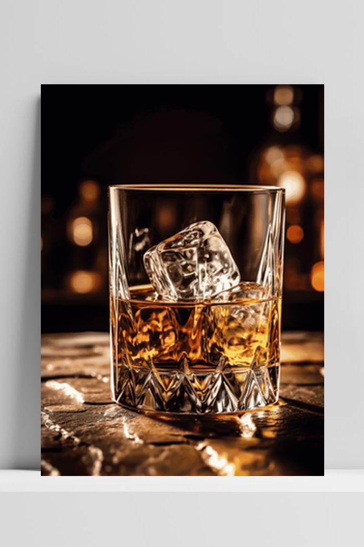 Whisky Drank op 3mm aluminium dibond