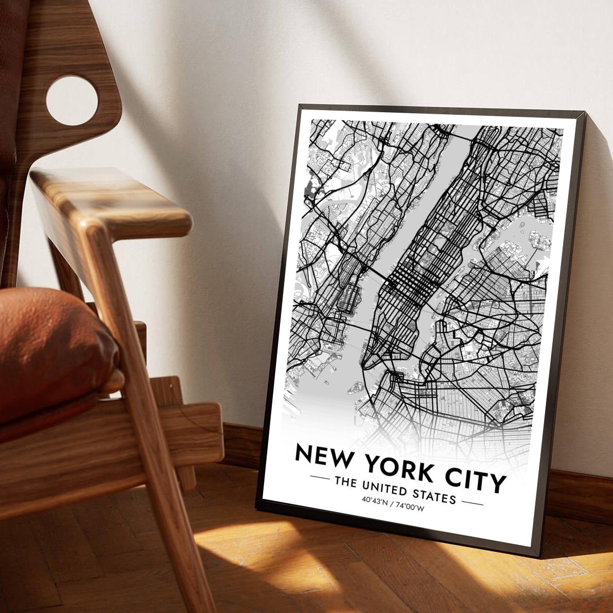 New York USA White poster sfeerbeeld 1