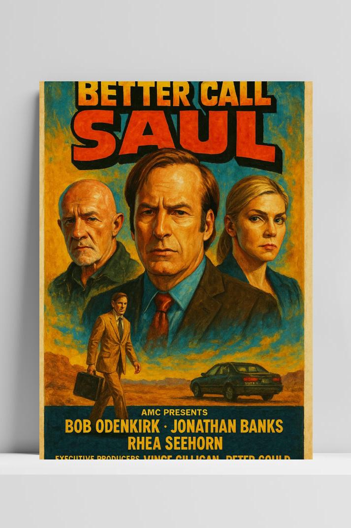Better Call Saul Art Text op 3mm aluminium dibond