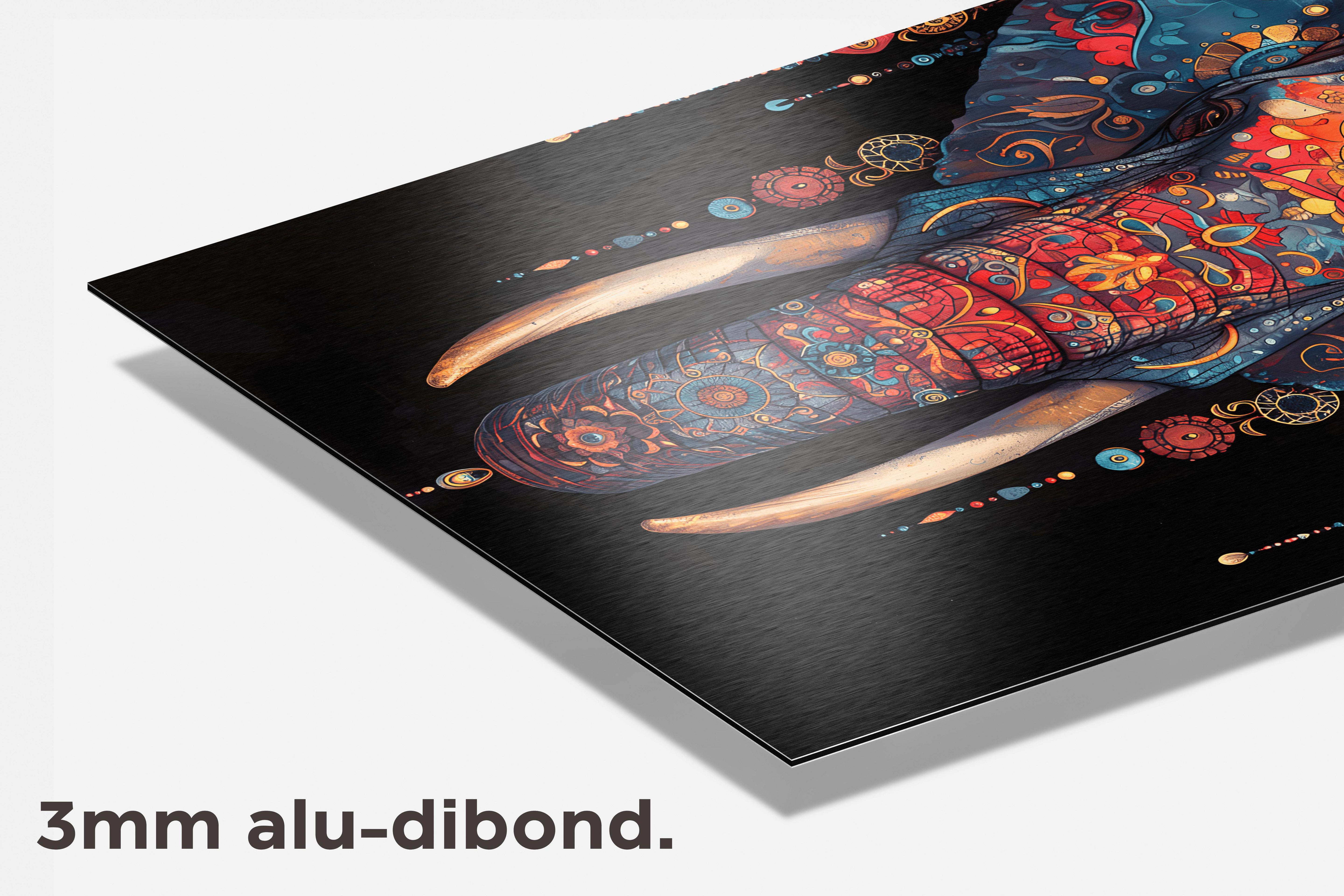 Olifant Mandala dibond detail