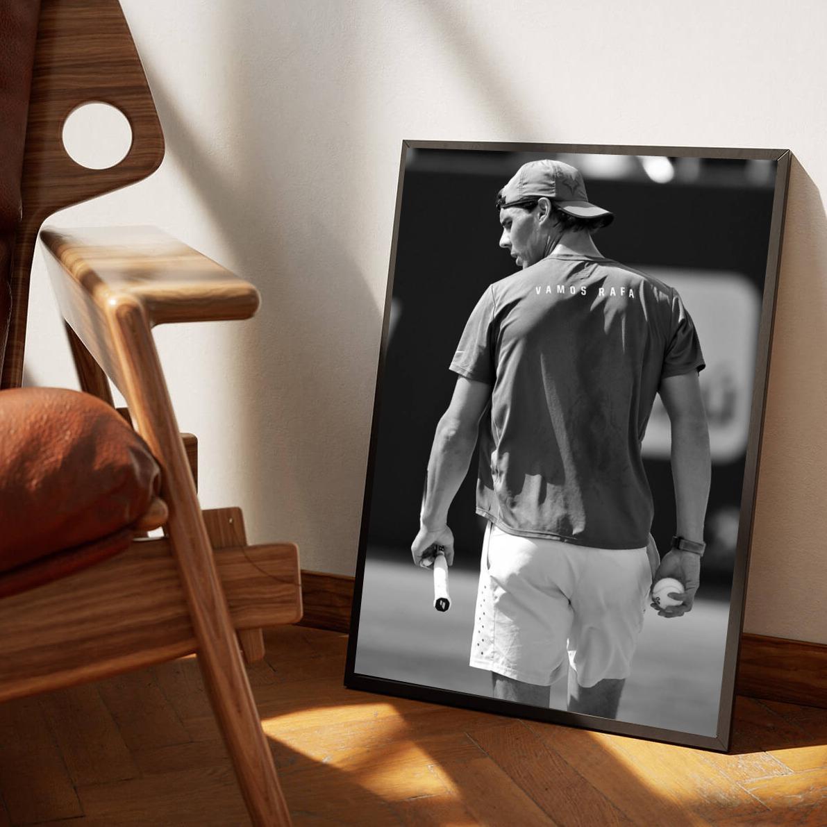Rafael Nadal Vamos B&W poster sfeerbeeld 3