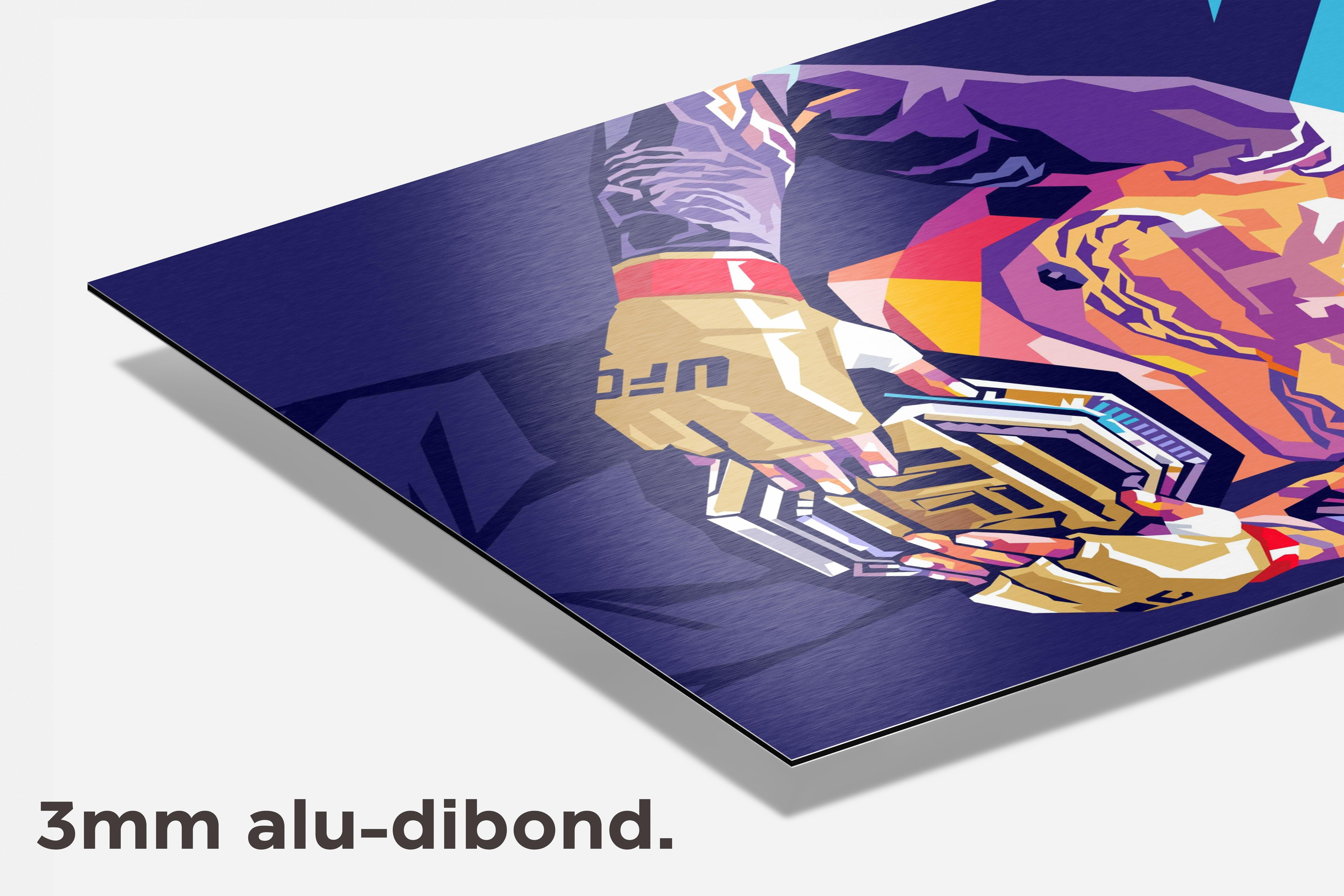 Tom Aspinall dibond detail