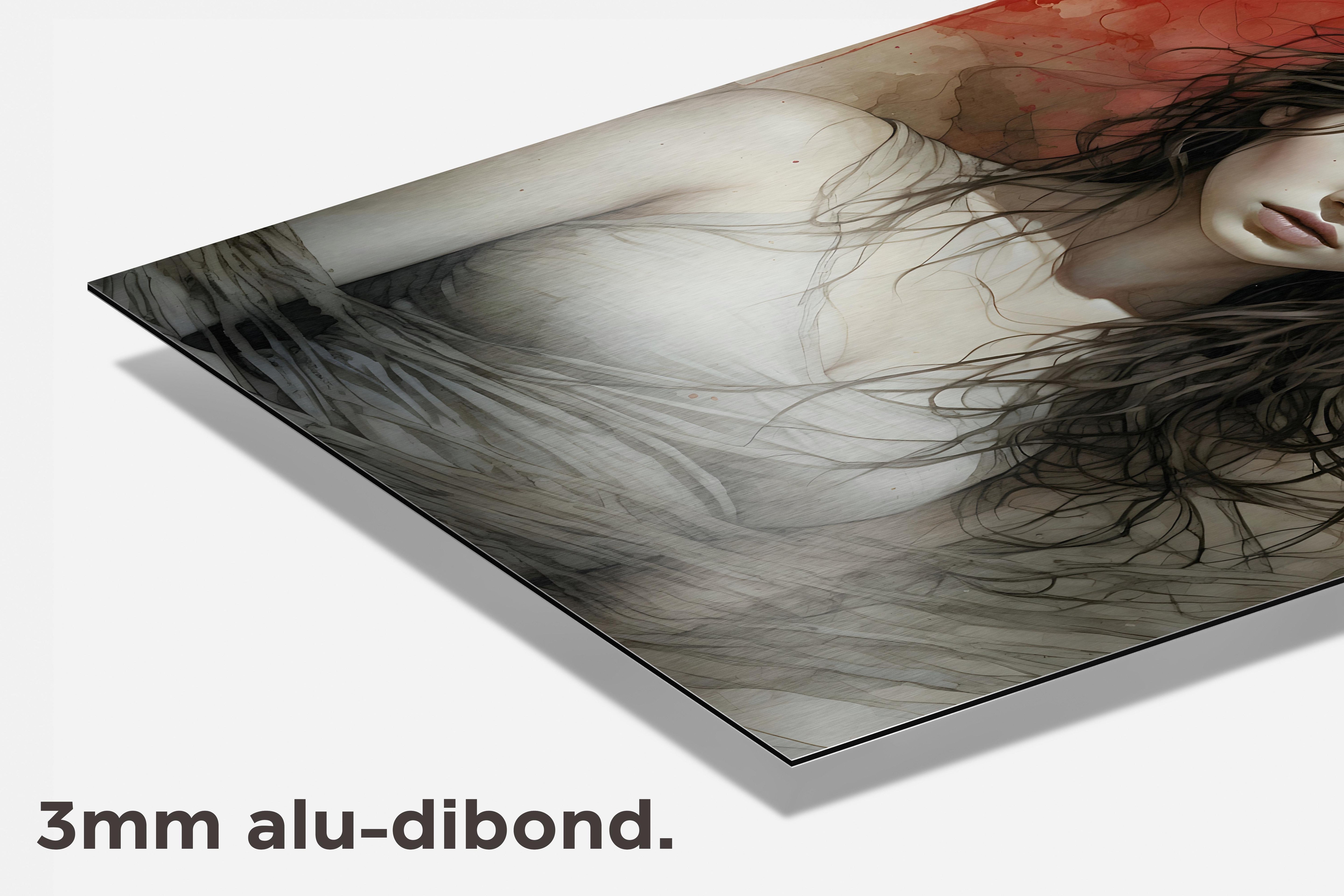 Bruine Kunst Vrouw dibond detail