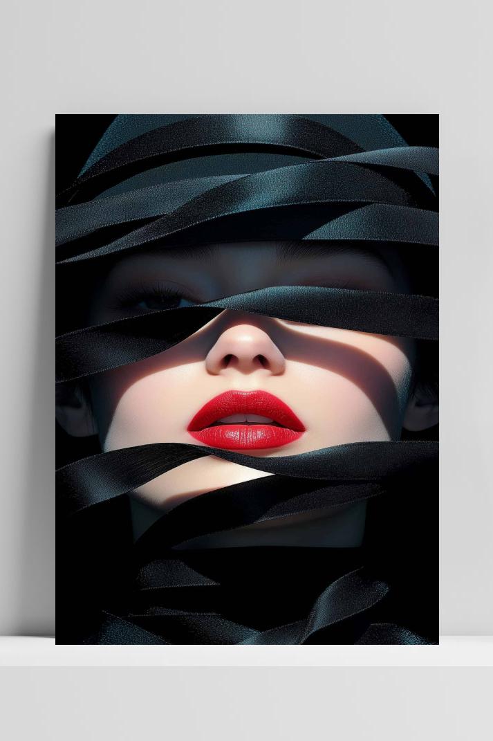 Vrouw Sluier op 3mm aluminium dibond