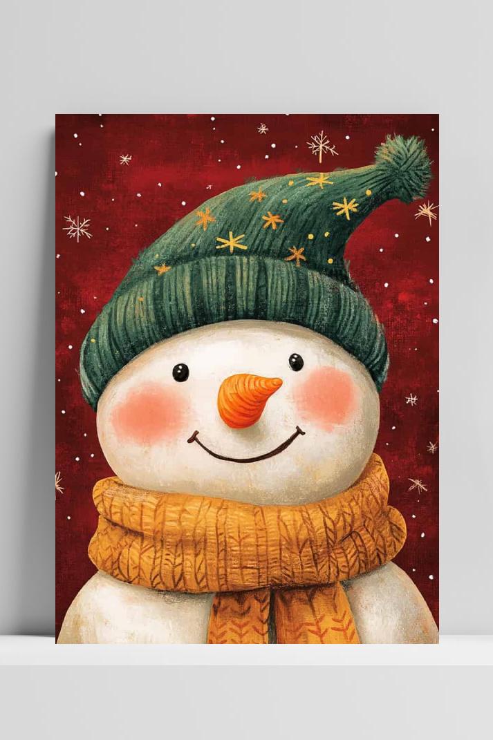 Sneeuwman Trui op 3mm aluminium dibond