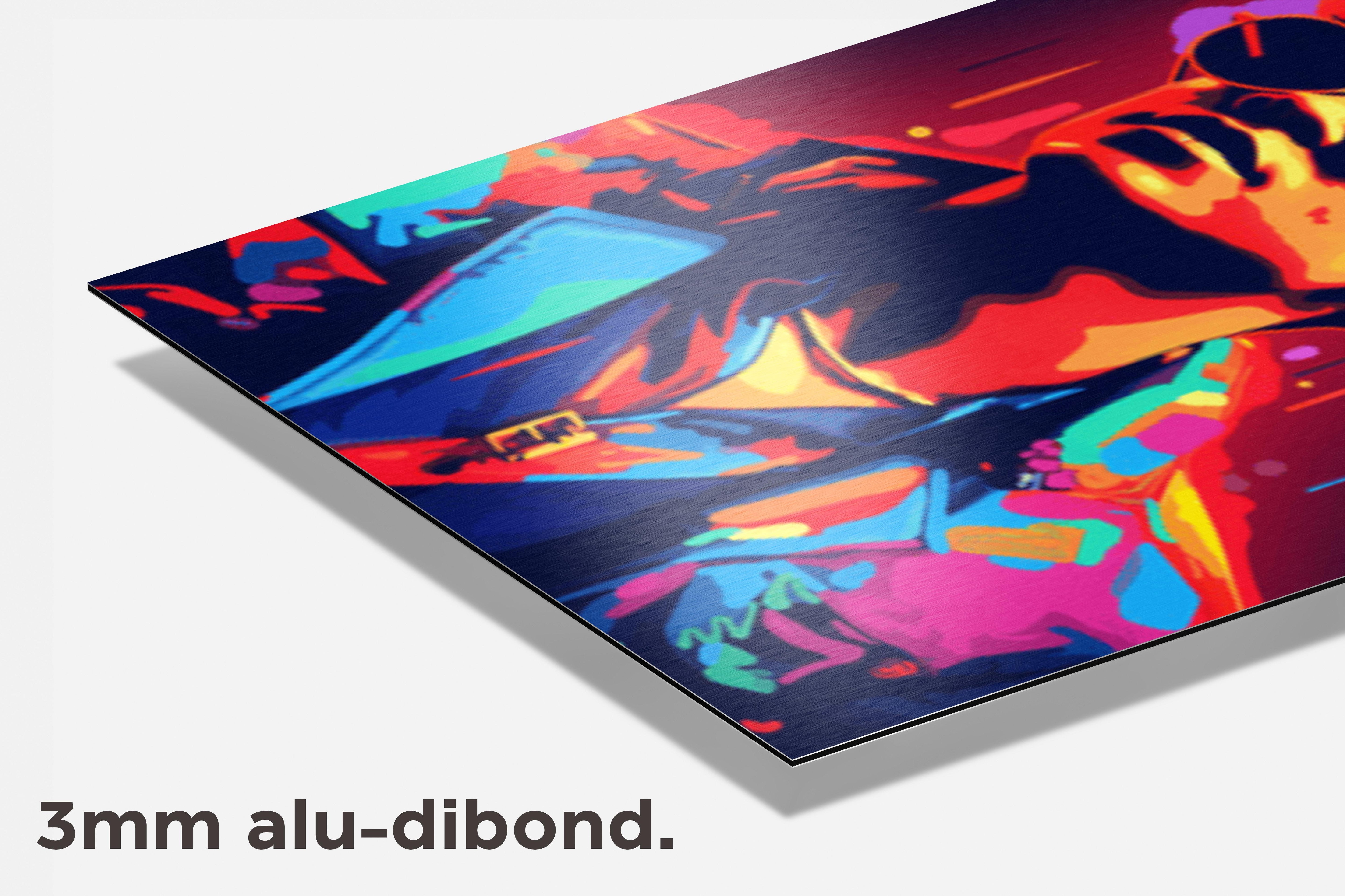 Bruno Mars Bril dibond detail