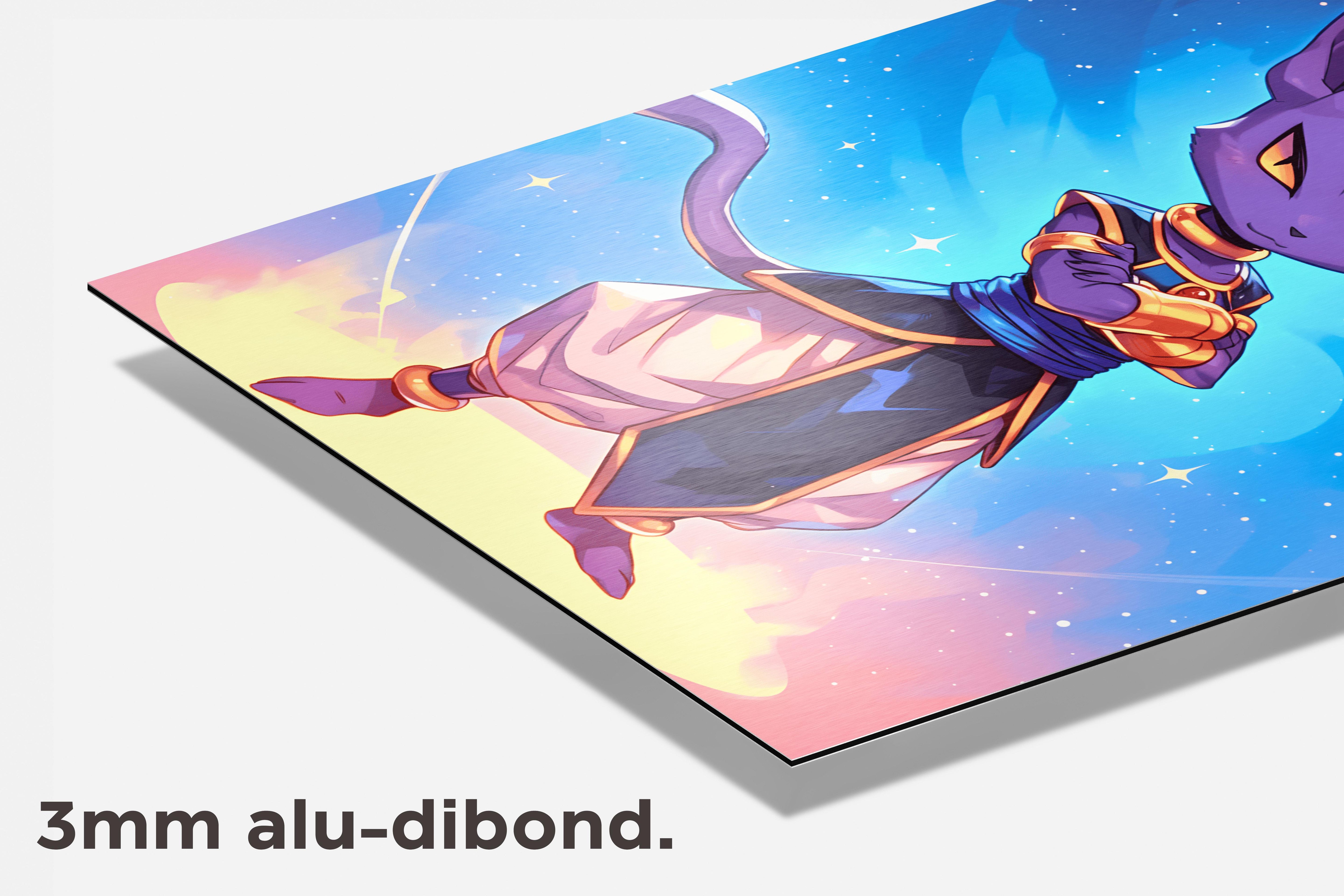 Dragonball Beerus dibond detail