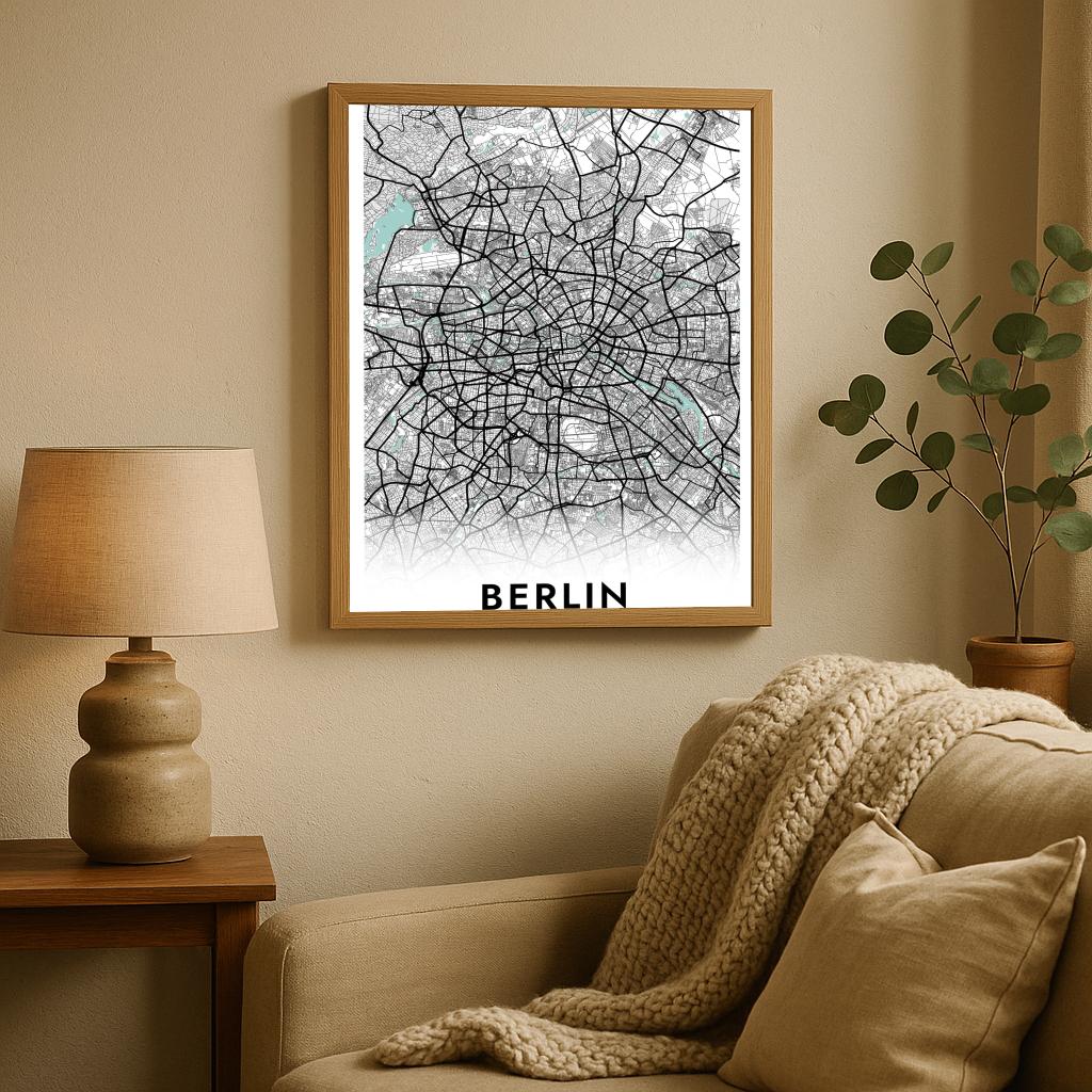 Berlin Deutschland Blue poster sfeerbeeld 2