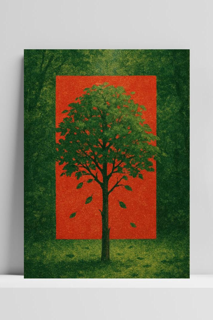 Tree Art op 3mm aluminium dibond