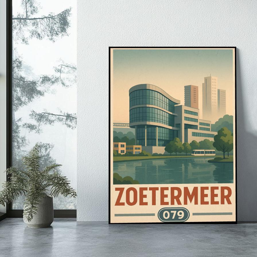 Zoetermeer Text Vintage poster sfeerbeeld 1