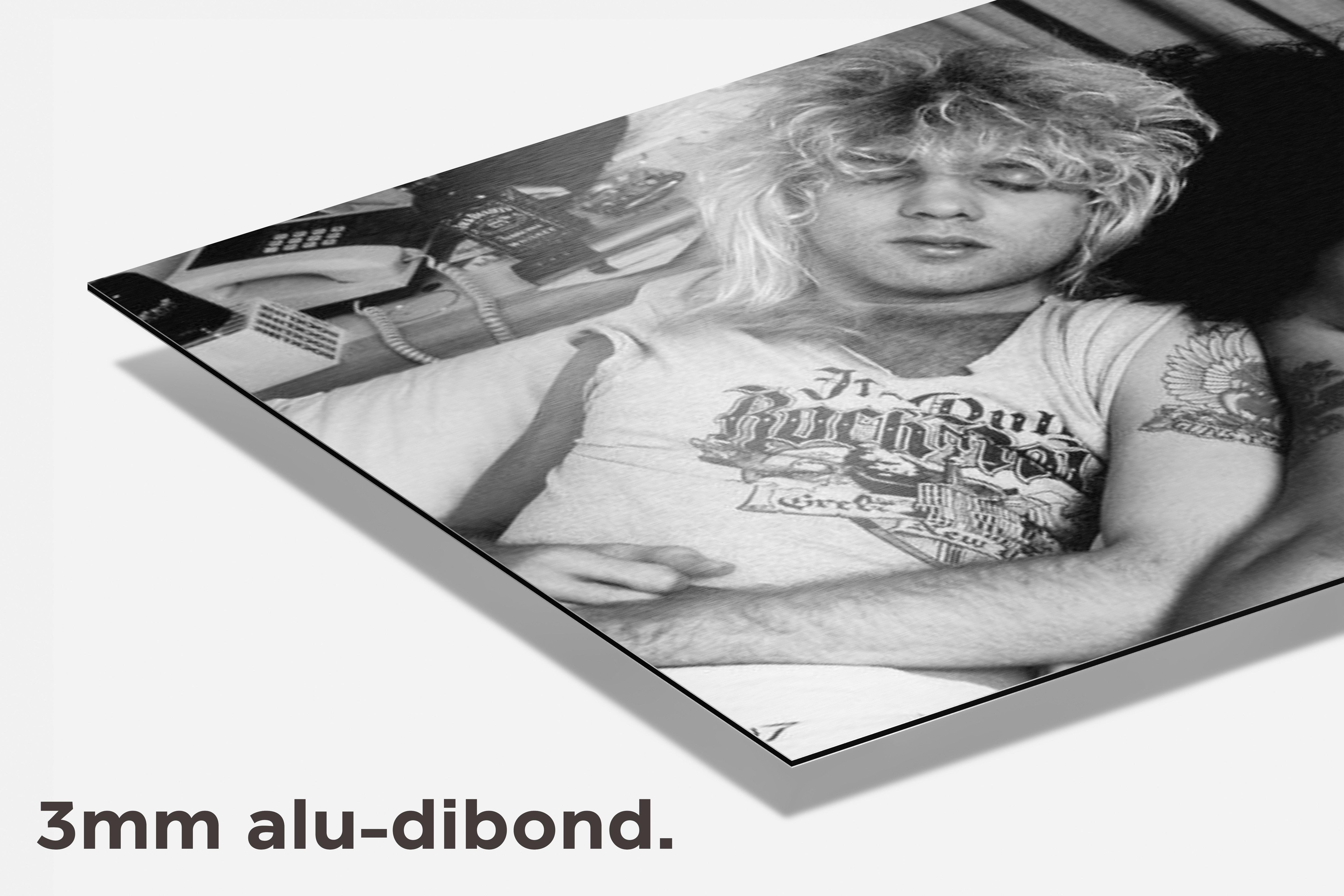 Guns N' Roses Zwart Wit dibond detail