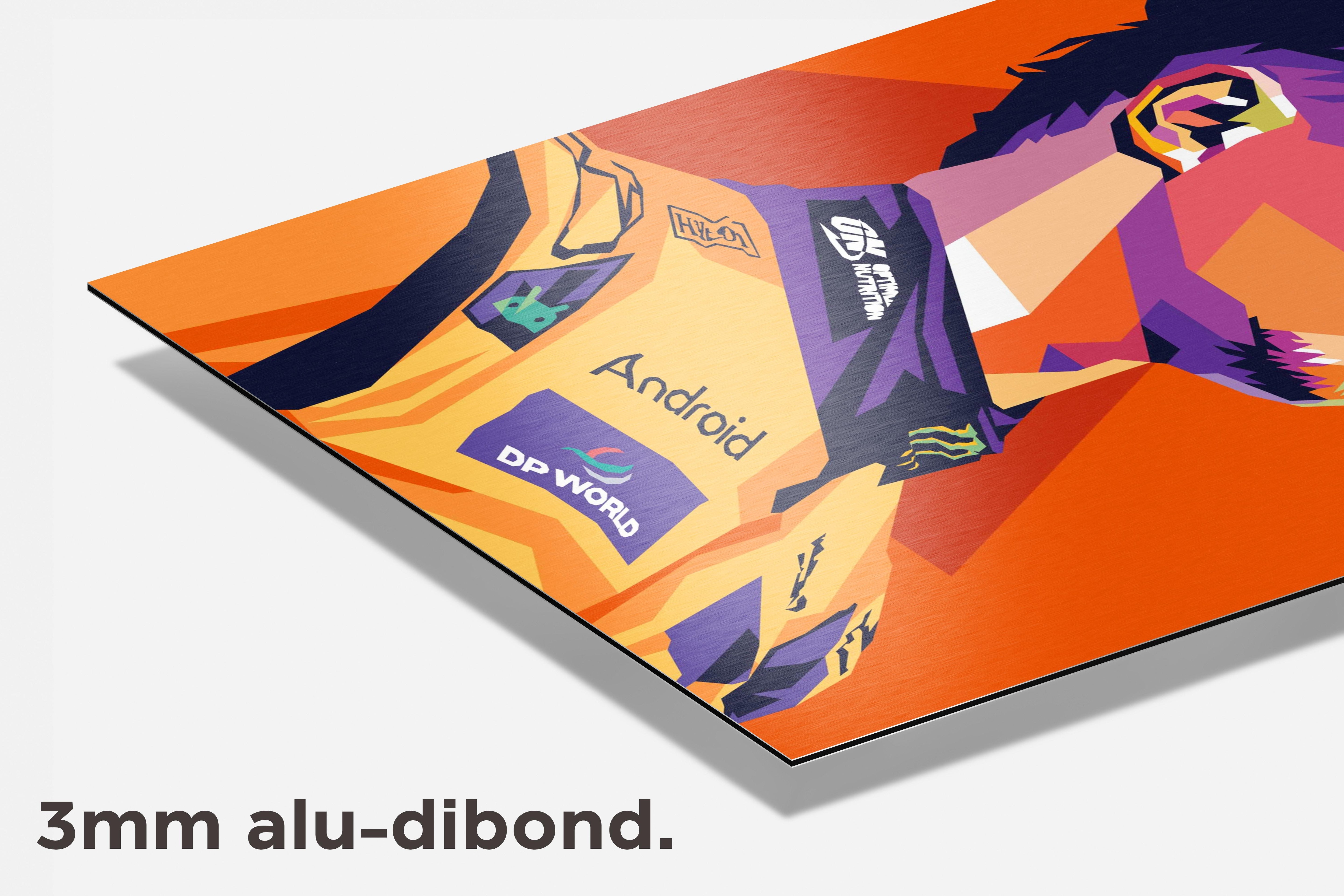 Lando Norris dibond detail