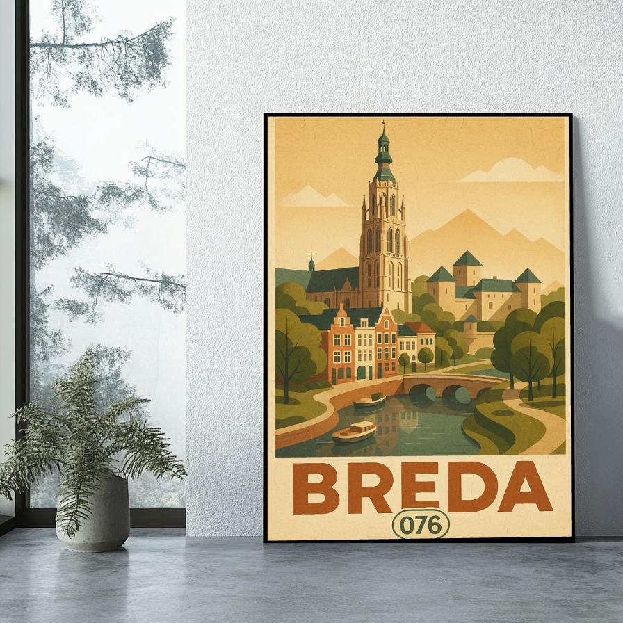Breda Text Vintage poster sfeerbeeld 1