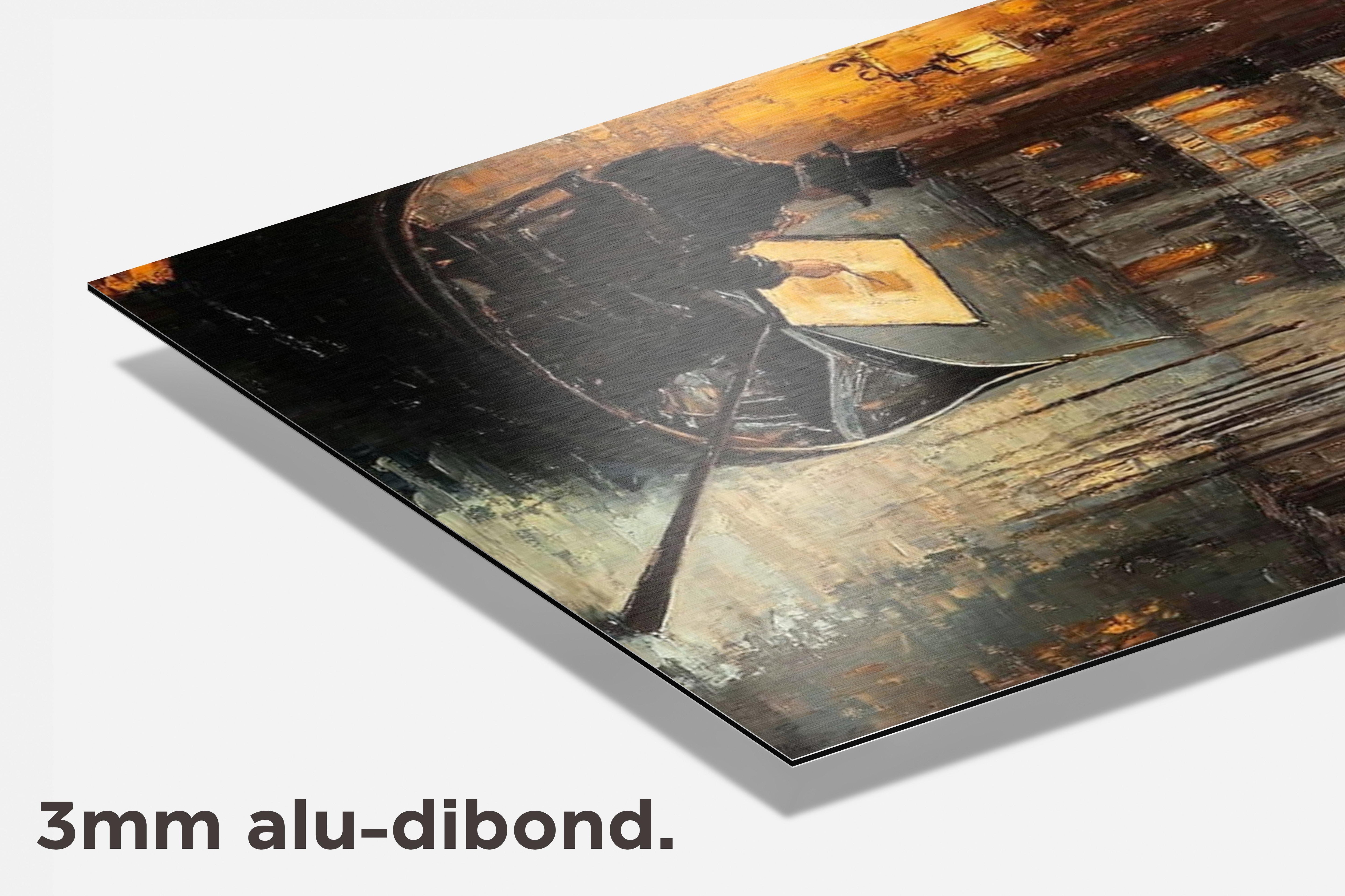 Aquarel Gondel dibond detail