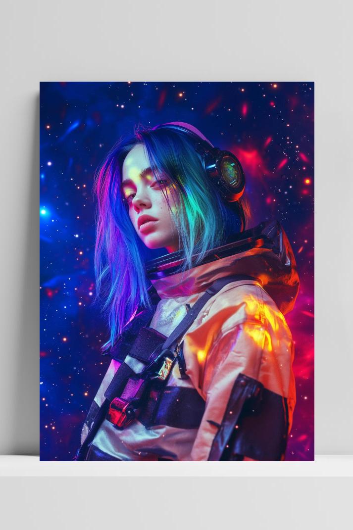 Billie Eilish Mode op 3mm aluminium dibond