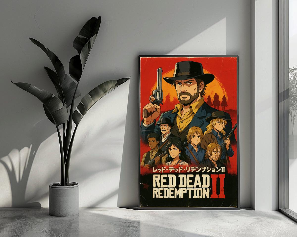Red Dead Redemption 2 Cartoon poster van 25 Artstreet