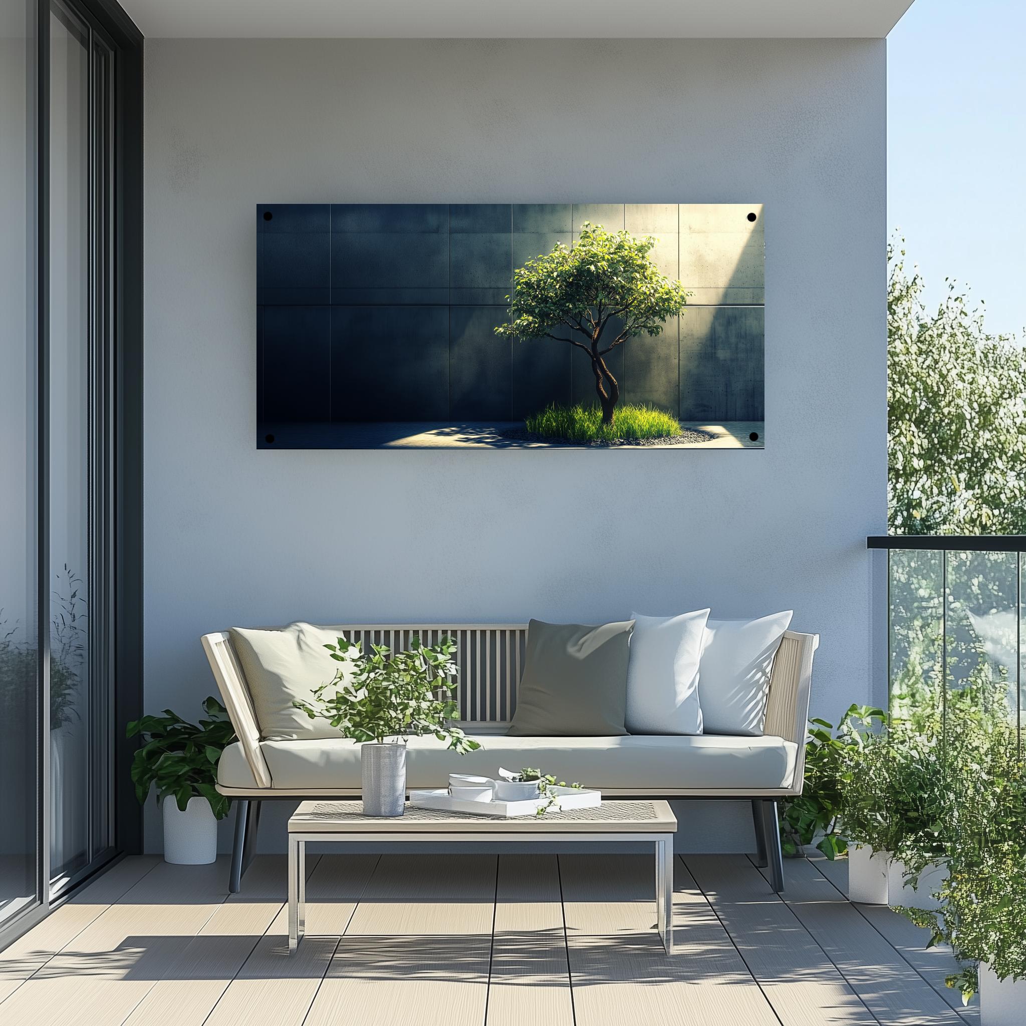 Tuinposter Boom Minimalistisch sfeerbeeld 4