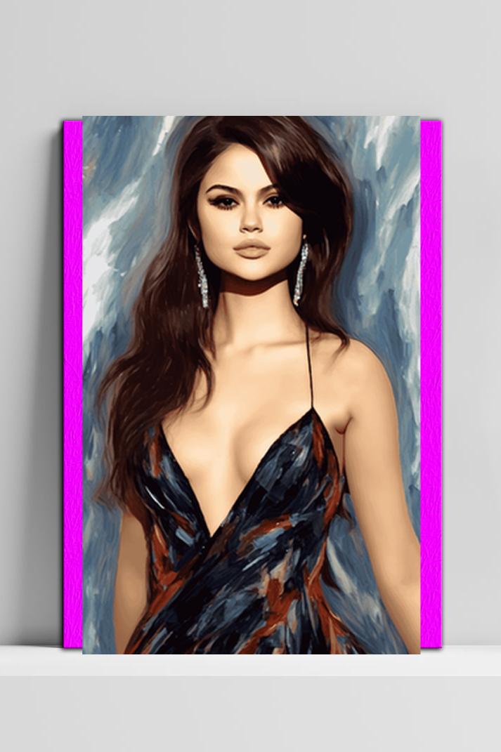 Selena Gomez op 3mm aluminium dibond