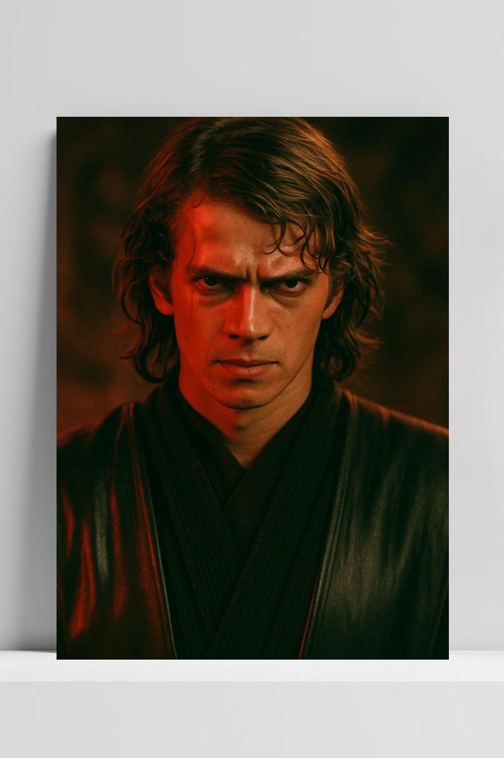 Anakin Skywalker Star Wars op 3mm aluminium dibond
