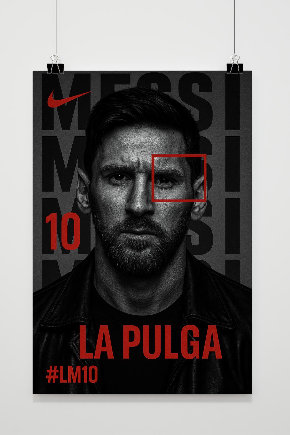 Lionel Messi La Pulga poster van 25 Artstreet