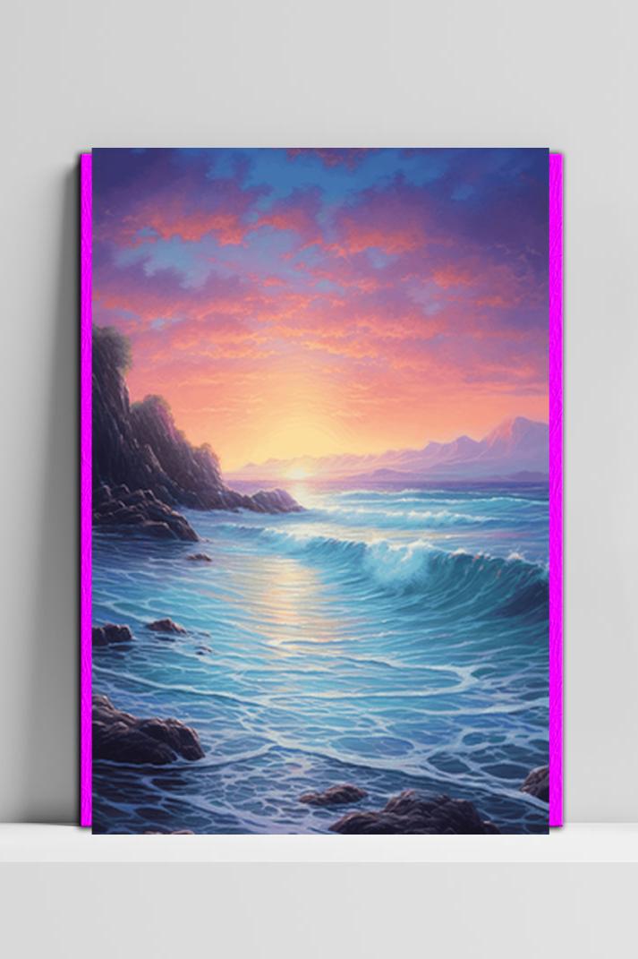 Zee Oceaan op 3mm aluminium dibond