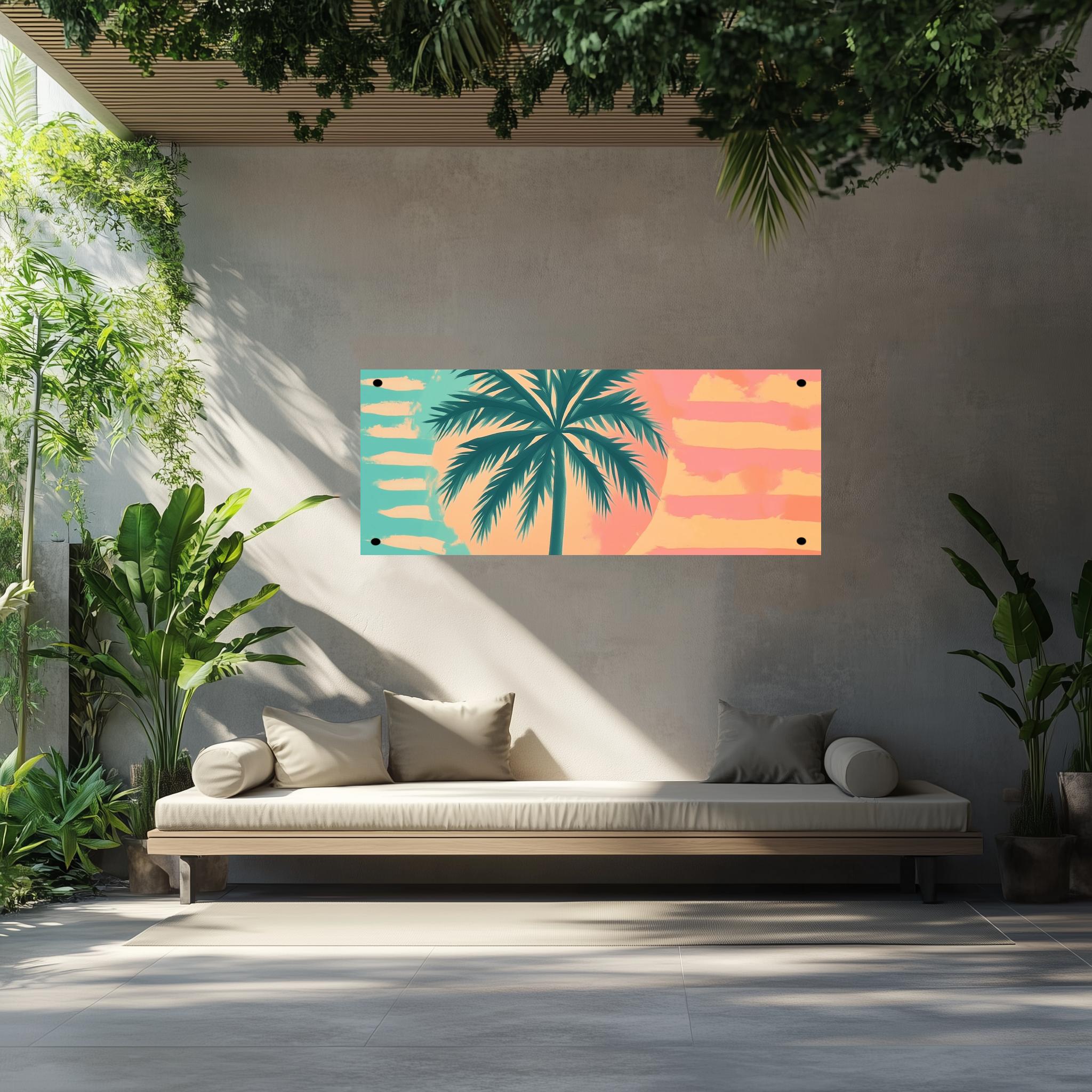 Tuinposter Palmboom sfeerbeeld 4