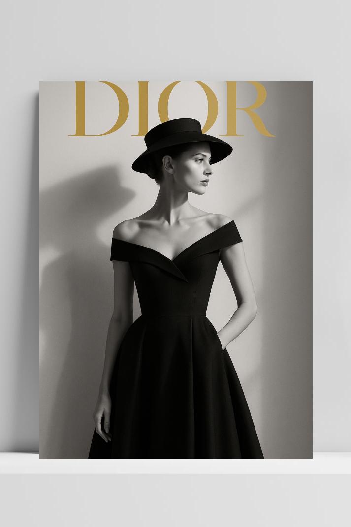 Dior Fashion op 3mm aluminium dibond