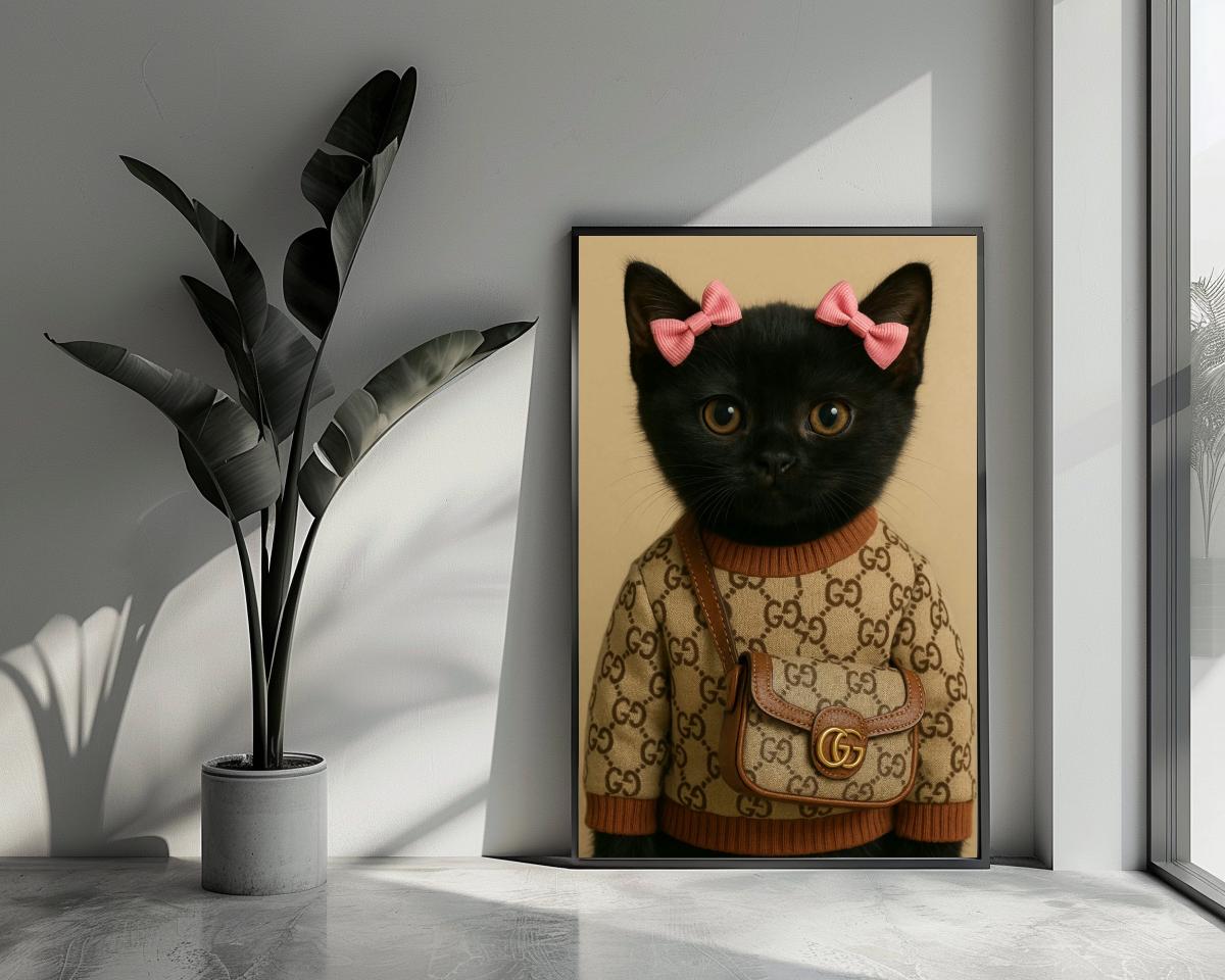 Cat Gucci Fashion poster van 25 Artstreet