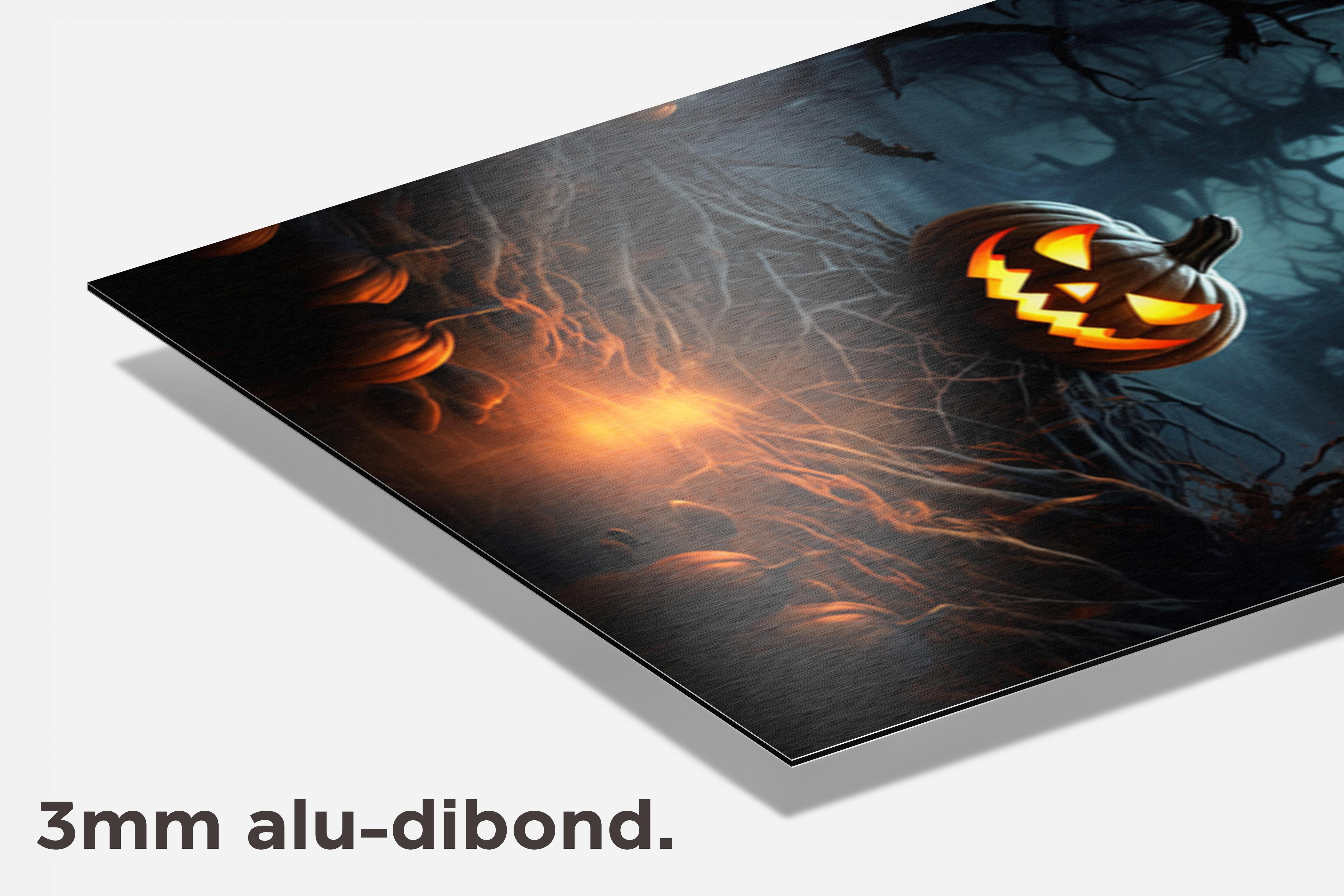 Halloween Pompoen dibond detail