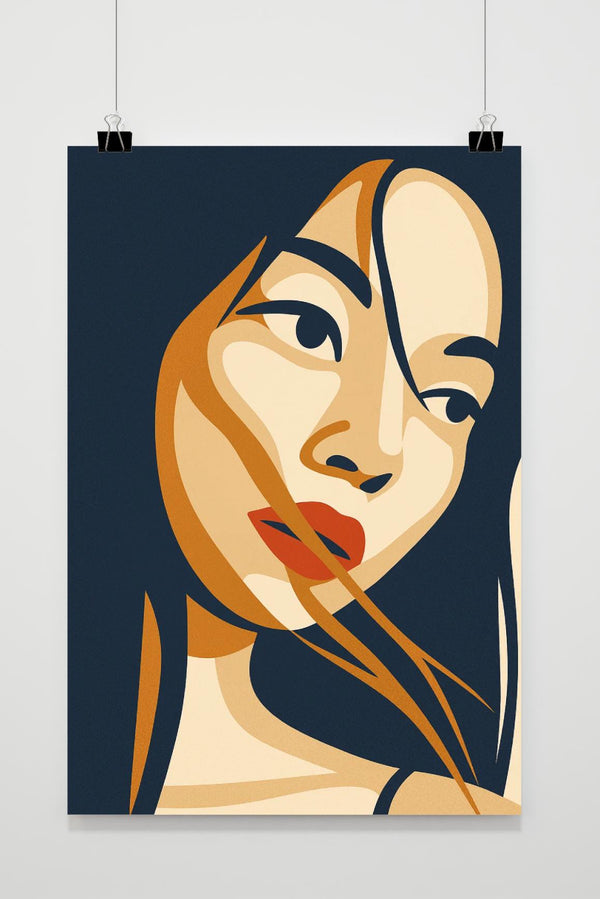 Woman Oriental Portrait Pop Art poster
