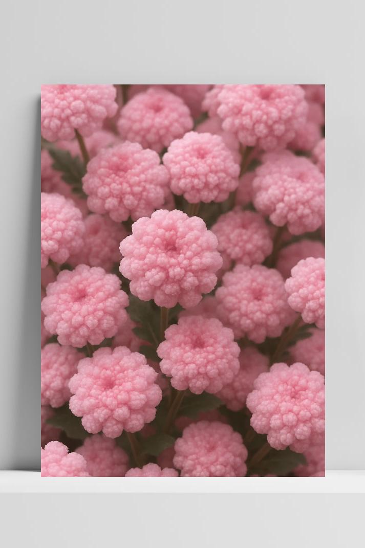 Pink Flowers Pompon Chrysanthemum dans un intérieur