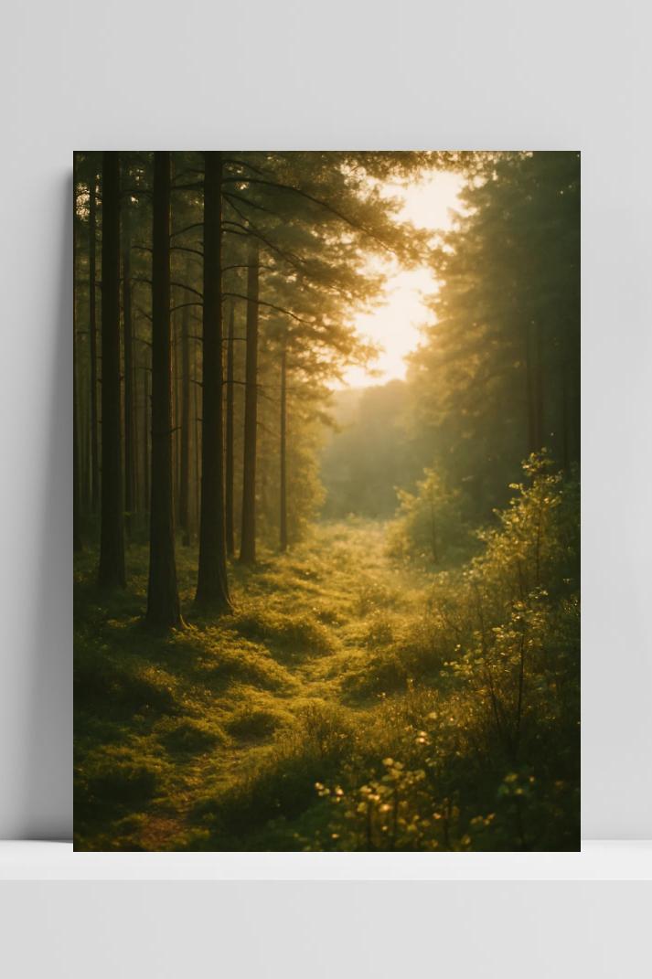 Forest Nature Landscape Sunrise in interieur