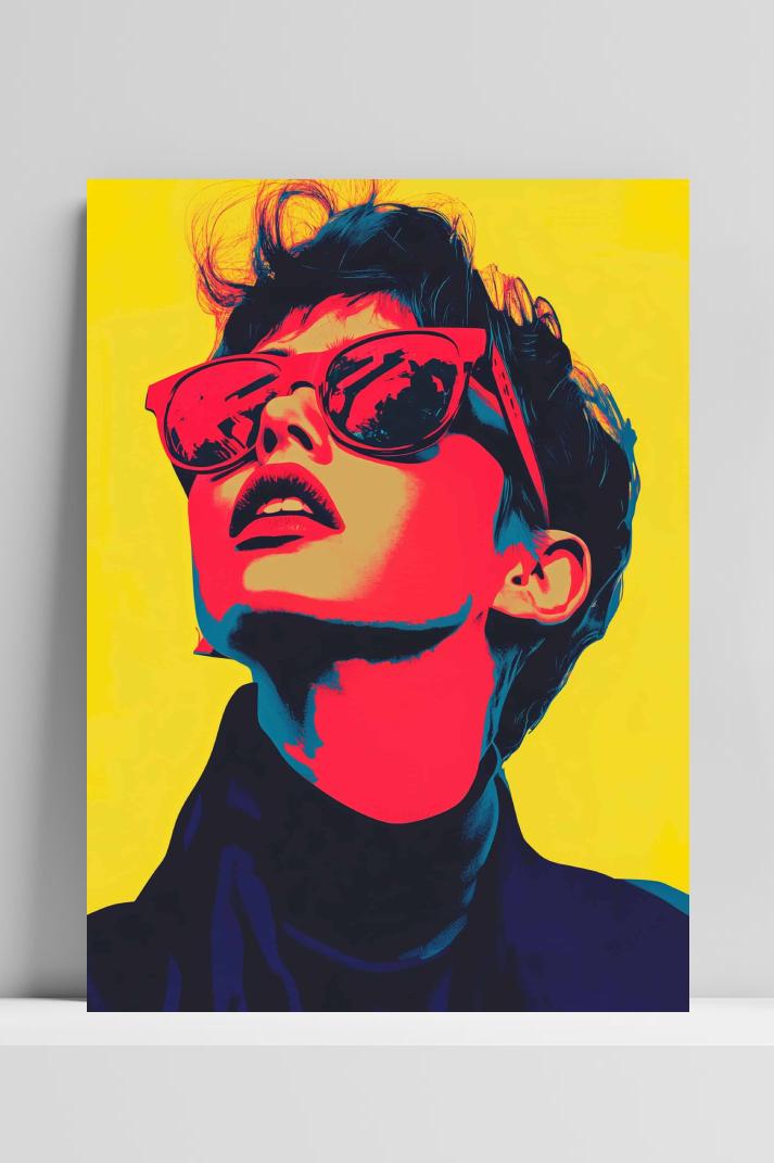 Mode Pop Art op 3mm aluminium dibond