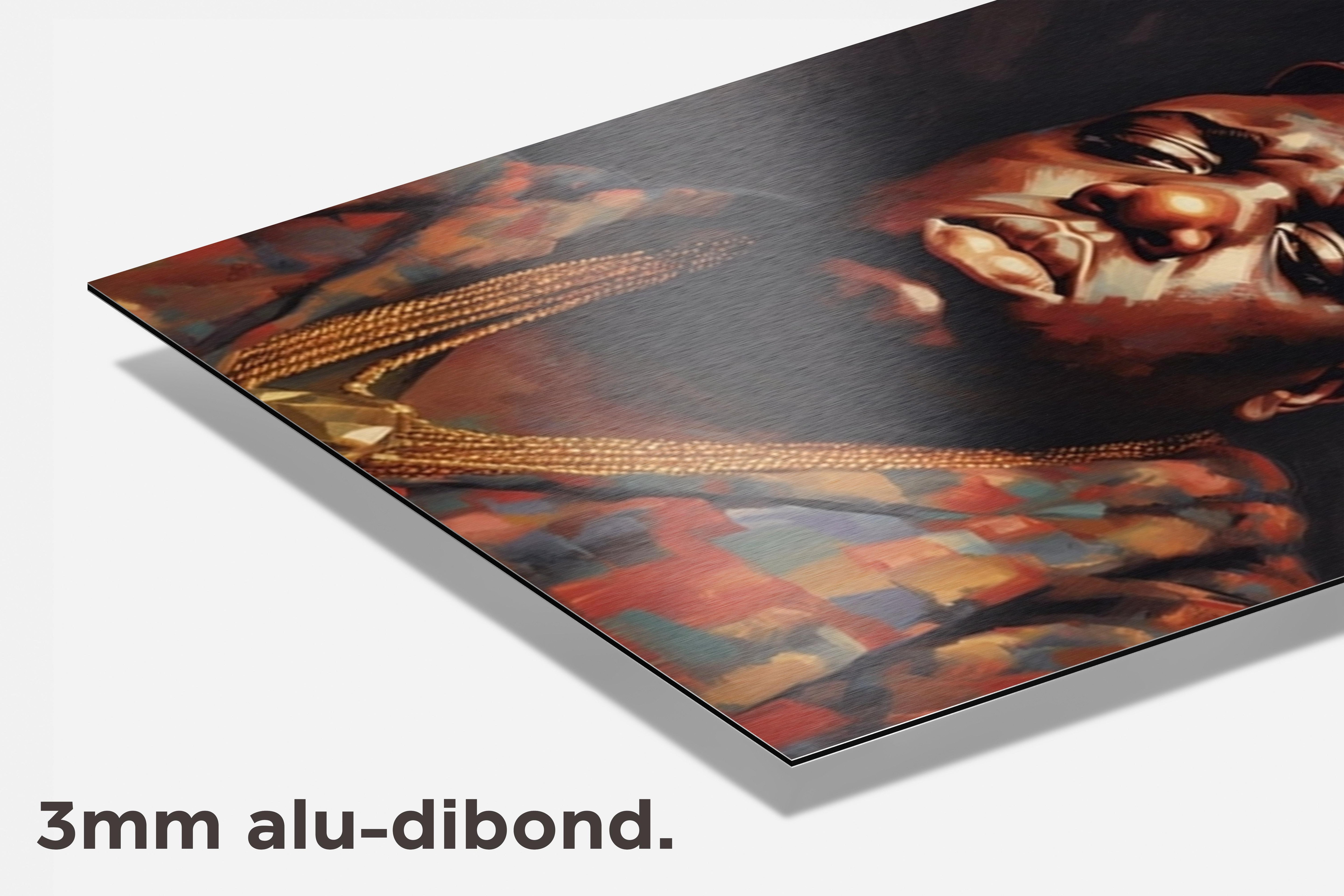 Biggie Smalls dibond detail