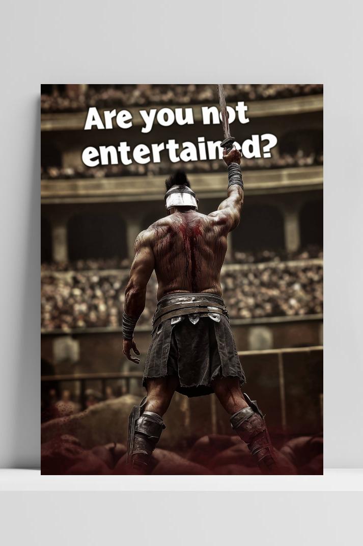 Are you not Entertained op 3mm aluminium dibond