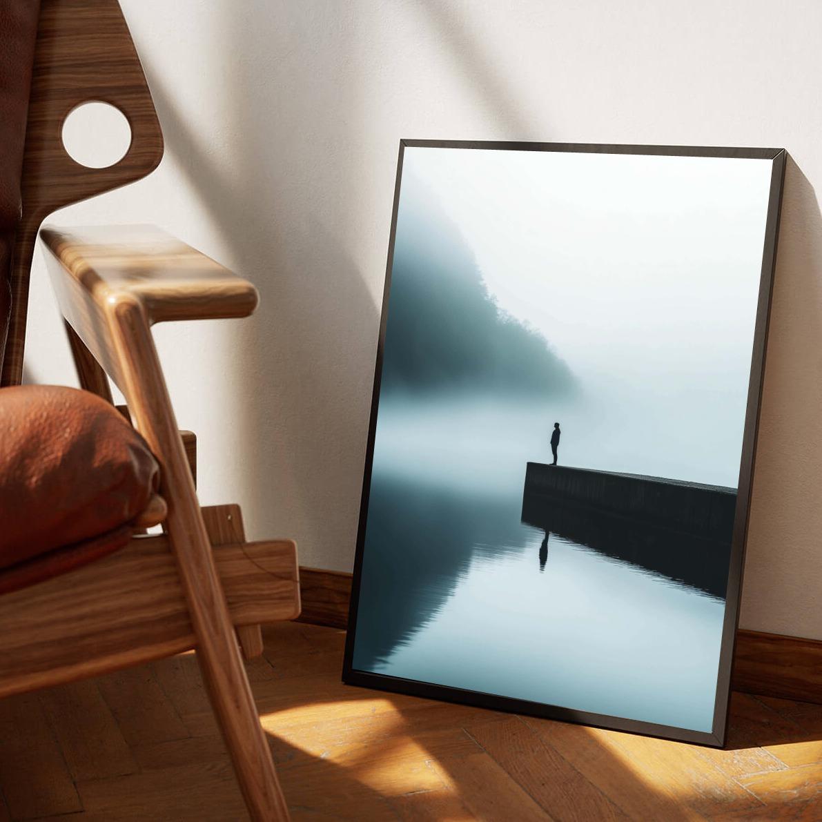 Man Minimalist B&W poster van 25 Artstreet