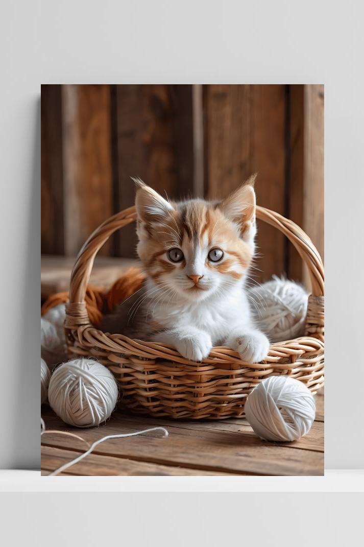 Mand Kat op 3mm aluminium dibond